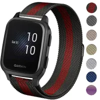 Magnetic Loop For Garmin Venu Sq SmartWatch Stainless Steel 20mm Metal Bracelet For Garmin Venu 2 plus / Vivomove Sport HR Strap Cleaning Tools