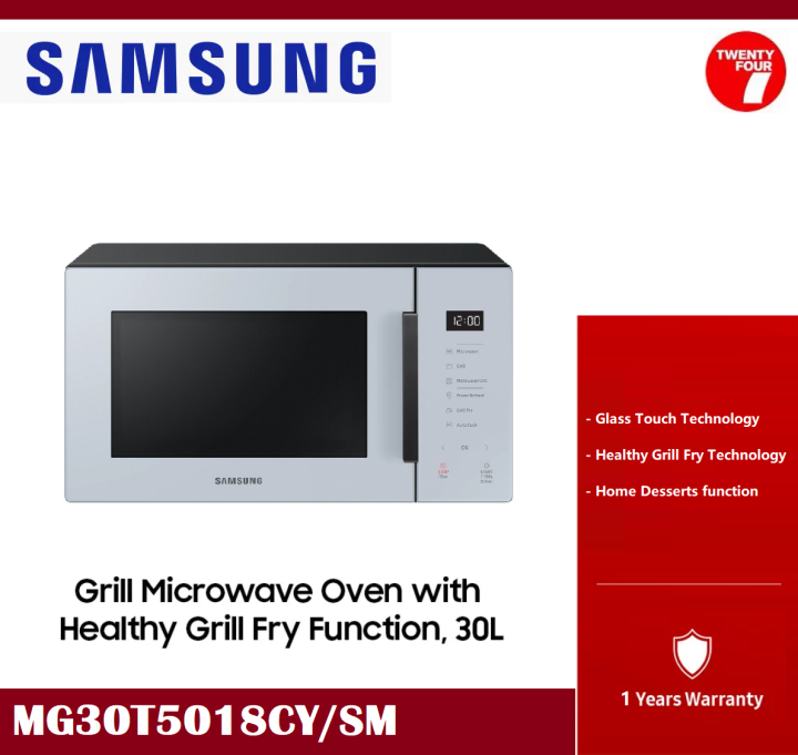 SAMSUNG 30L MG30T5018CY Grill Microwave Oven With Healthy Grill Fry ...