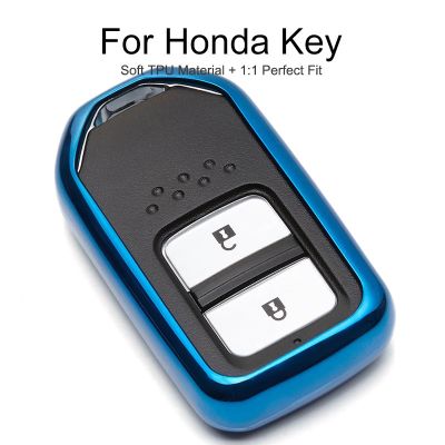 dvvbgfrdt TPU Car Key Cover Case For Honda Insight Civic Freed Accord Stream Fit Elysion Pilot Key Protection Case Key Ring chain Styling