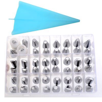 【CC】✘♦♨  51 Pcs 48 Heads Pastry Silicone Decorating Tips Dessert Decorators Icing Piping Nozzle Set