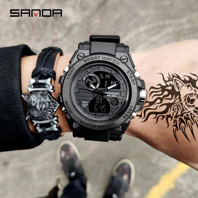20212019 new SANDA mens watch top brand luxury military sports watch mens waterproof S Shock digital watch relogio masculino