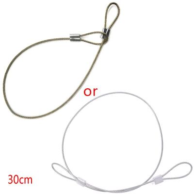 ”【；【-= Safety Strap Stainless Steel Tether Lanyard Wrist Hand 30Cm For Gopro Camera New QXNF