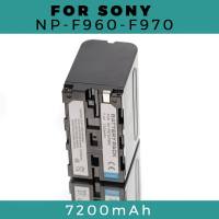 7.4v 7200mah NP-F960 NP-F970 NP F960 F970 F950 แบตเตอรี่สำหรับ Sony PLM-100 CCD-TRV35 MVC-FD91 MC1500C L10