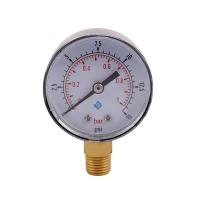 0-1bar 50mm Water Pressure Gauge Meter 1/4 inch NPT Thread Manometer -50-15psi