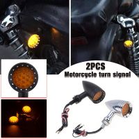 Universal Motorcycle Turn Signal Lamp Brake Lights Metal Shell Bullet Style Fit For Harley Honda Yamaha MT Accessories 1 Pair