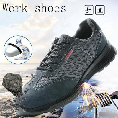 ใหม่ชายทำงานรองเท้าความปลอดภัยฉนวนรองเท้า Anti-Smashing เจาะน้ำหนักเบาสวมใส่น้ำมันความปลอดภัยรองเท้าทำงาน