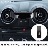 ที่จับโทรศัพท์มือถือรถสำหรับ Audi A3 S3 RS3 8V 8P Q2 GAB SQ2 A1 8X Sportback 360องศาการหมุน GPS สนับสนุนพิเศษ