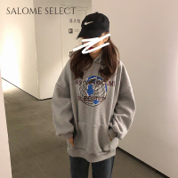 SALOME SELECT เสื้อฮู้ด เสื้อแขนยาวอบอุ่น หลวมและสบาย ๆ สไตล์ขี้เกียจย้อนยุคอเมริกัน 2023NEW 36Z230908