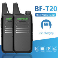 2ชิ้น B Aofeng BF-T20มินิเครื่องส่งรับวิทยุ UHF 400-470เมกะเฮิร์ตซ์สนับสนุน USB ชาร์จ16ช่องวิทยุแบบพกพา BF-C9 BF-888S KD-C1 888วินาที