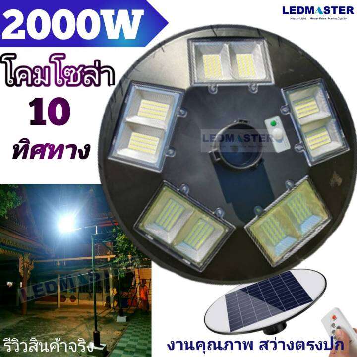 รุ่นใหม่ล่าสุด-2000w-ไฟถนนโซล่าเซลล์-ufo-แบบ-10ทิศทาง-เเสงขาว-เเสง-warmwhite-พร้อมเเผงโซล่าเซลล์ในโคม-โคมไฟถนนโซล่าเซลล์-พลังงานแสงอาทิตย์