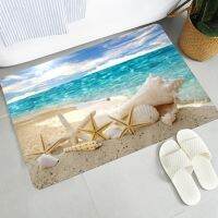 【YF】♟  Beach Starfish Printed Non-slip Door Doormat Floor Rug