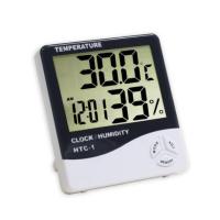 HTC-1 เครื่องวัดความชื้นดิจิตอล THERMOMETER HYGROMETER&amp;CLOCK