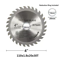 ใบเลื่อยวงเดือนตัดไม้ 4 นิ้ว 30 ฟัน 4 Inch Carbide Circular Saw Blade For Wood Cutting คุณภาพดีมาก (0433)