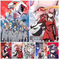 2ชิ้น Darling In The Franxx ขนาด40X60ซม. กระดาษลายการ์ตูนภาพเคลื่อนไหวโปสเตอร์ลามิเนตโปสเตอร์มังงะญี่ปุ่น HD ภาพฝาผนังในห้องพักห้องนอน0000