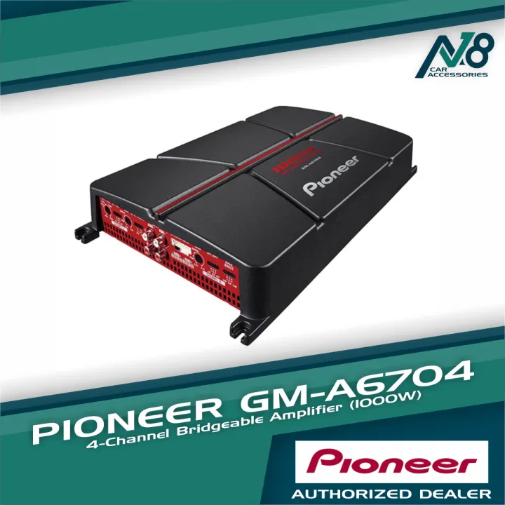 Pioneer GM-A6704 4-Channel Bridgeable Amplifier With Bass Boost Genuine ...