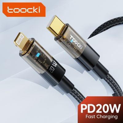 Toocki PD 20W USB C สายสำหรับ iPhone 14 13 12 11 Pro Max Fast Fast 35W สายชาร์จ XR 8 Type กับ Lightning