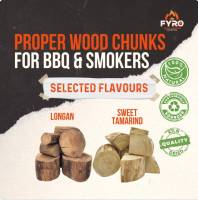 WOOD CHUNKS  FOR COOKING AND SMOKING IN OVENS, OFFSET SMOKER, BBQ GRILL/ (ชิ้น) ไม้ สำหรับการทำอาหาร,การรมควันในเตาอบ, การออฟเซ็ต, การย่างบาร์บีคิว