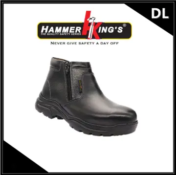 BLACK HAMMER Low Cut Zip On Men Safety Shoes BH2882 -BROWN Colour