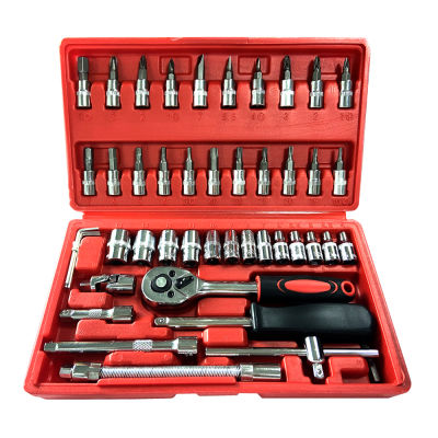 ชุดเครื่องมือ ประแจ ชุดบล็อก 46 ชิ้น ขนาด 1/4 Socket Set SOCKET บล็อกชุด 2หุน