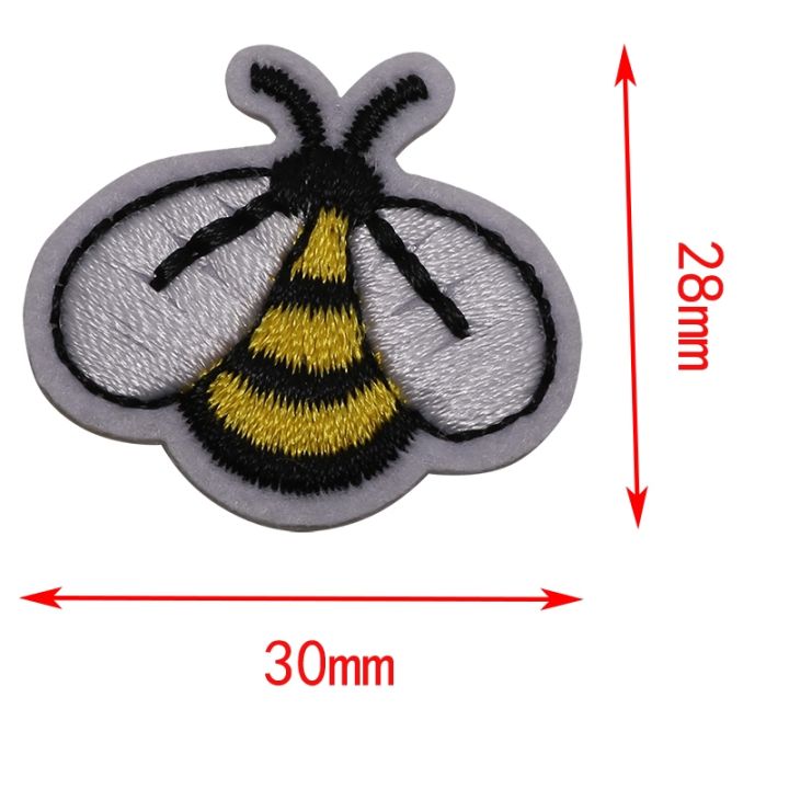 20pcs-yellow-bee-embroidered-patches-iron-on-sticker-bags-clothes-sewing-accessories-headwear-decor-diy-handmade-applique-art