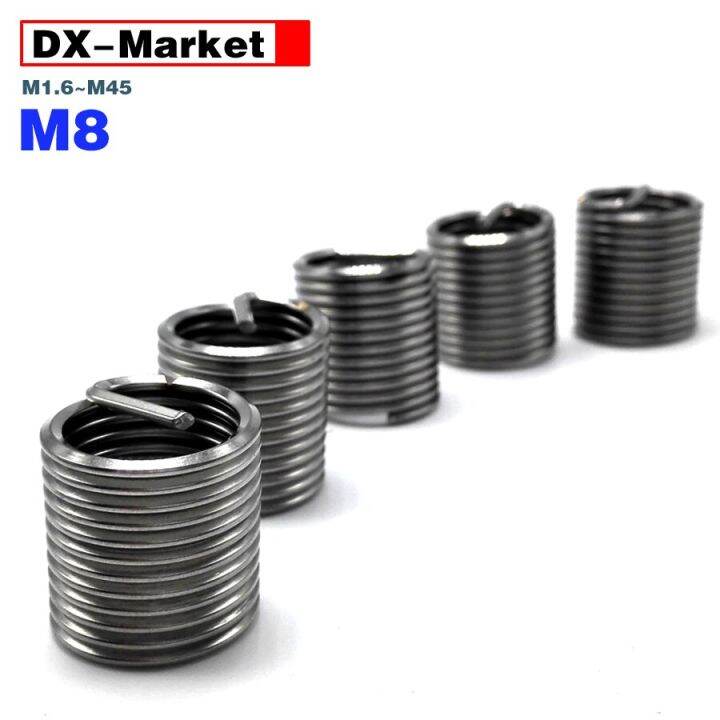 M8 Threaded Inserts , 304 Stainless Steel Fine Pitch Wire Thread Insert M1.6M48, M8*1.0p ,M8*1