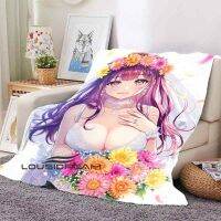 2023 in stock Cartoon Anime Cute Sexy Two-Dimensional Girl Swimsuit Pattern Plush Blanket 3D Children Adult Sofa Travel Camping Gift，Contact the seller to customize the pattern for free