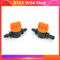 KYLE Wild Shop 4/7mm 6mm Hose Water Valve Garden Auto Drip Irrigation connector System 1/4" Mini Pipe Watering Barbed Switch Control Fittings