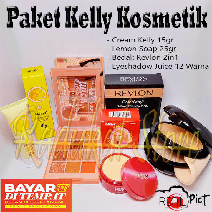 Paket Kelly Kosmetik 4in1 - Paket Pearl Cream Kelly 15gr + Lemon Soap ...