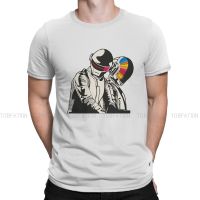 Daft Punk Electronic Music Band Color Helmet Tshirt Men Gothic Loose Punk Crewneck Cotton T Shirt