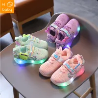 รองเท้าผ้าใบเด็ก รองเท้าผ้าใบมีไฟกระพริบ LED รองเท้าเด็ก รองเท้าผ้าใบใส่เที่ยว รองเท้าแฟชั่นเด็ก