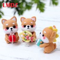 LMDZ 1 ชิ้น Felt DIY แพคเกจสาวซนน่ารักสุนัขสัตว์เลี้ยงของเล่นทำด้วยมือตุ๊กตาผ้าขนสัตว์ Poked Kitting ไม่สำเร็จรูป DIY ผ้าขนสัตว์-pangyh