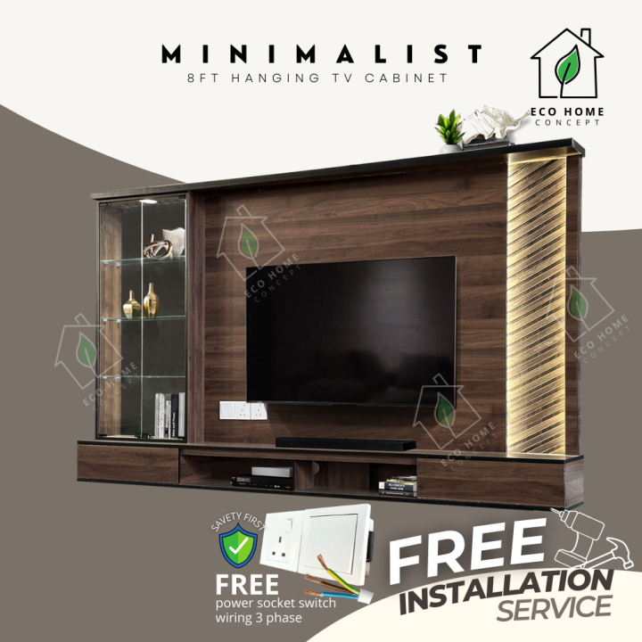 {FREE SHIPPING}{Free Installation} 8ft Hanging TV TV Dinding 8kaki