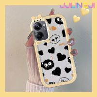 Jlingji เคสสำหรับ Realme 10 Realme 10 Pro Plus 5G เคสลายการ์ตูนลูกบอลถ่านหินขนาดเล็กสุดสร้างสรรค์สีสันสดใสน่ารักเคสซิลิโคนเลนส์กล้องถ่ายรูปแบบนิ่มใสกันกระแทกแบบใสง่าย