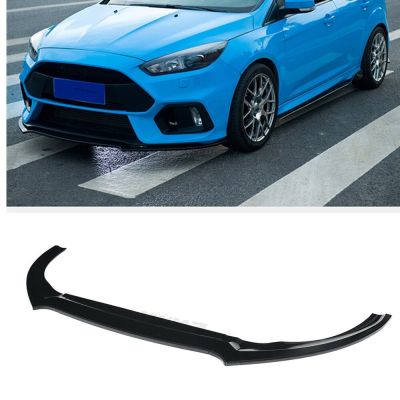 【DT】Front Bumper Spoiler Lip For Ford Focus RS ST 2015-2018 Glossy Black Car Body Kit Lower Guard Splitter Blade Protect Plate Trim  hot
