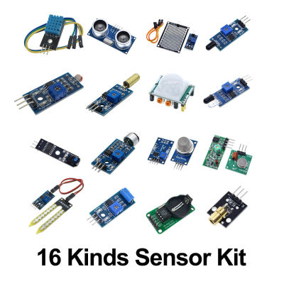 16 In 1 Smart Home Sensor Modules Kit DIY Professional Modules Sensor Kit สำหรับ Arduino Raspberry Pi
