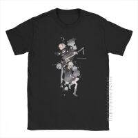 Nier Automata T-Shirts For Men 100% Cotton Funny T-Shirt Round Neck Yorha 2B Game Tee Shirt Short Sleeve Tops Summer