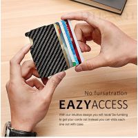 Men Clip Wallet Aluminum Back Pocket Cash ID Card Holder RFID Blocking Slim Metal Wallet