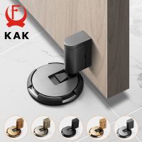 KAK Heavy Duty Magnetic Door Stopper Mechanical Stop Adjustable Holder Non-punch Sticker Hardware