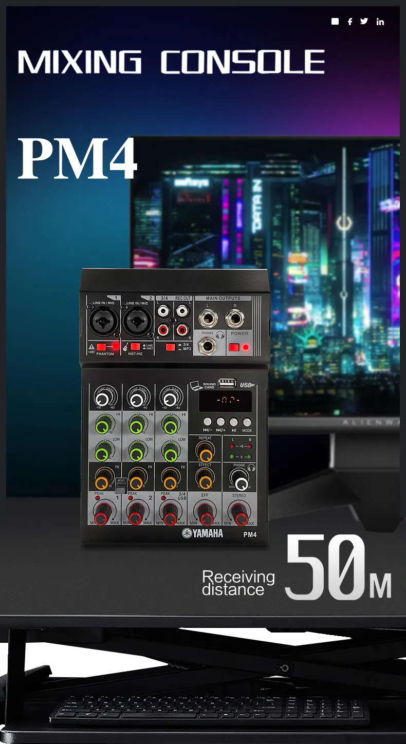 Warranty Mixer Yamaha Pm4 Pm4 Mic Mixer Sound Audio System Bluetooth Dsp Usb 4 Channel Mini Warranty Mixer Yamaha Pm4 Pm4 Mic Mixer Sound Audio System Bluetooth Dsp Usb 4 Channel Mini
