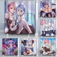 【CW】☋∈  Re Anime Shower Curtain Polyester Fabric Curtains Accessories 180x180cm