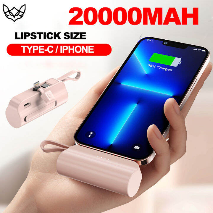 cute power bank 20000mah powerbank mini pocket Lipstick size powerbank ...