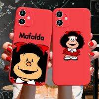 [Phone case]น่ารักกรณีโทรศัพท์ Mafalda สำหรับ Iphone 5 5วินาที SE 2 6 6วินาที7 8 11 12มินิพลัส X XS XR Pro Max ลูกอมสี