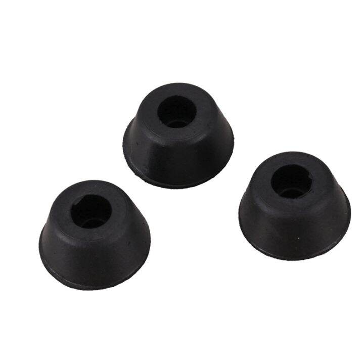 50 Pcs 21mm x 10mm Conical Recessed Rubber Feet Bumpers Pads Black
