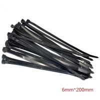 New arrival 250PCS wholesale 6mm*200mm white/black Self-locking Plastic Plastic Nylon Cable Ties Wire Zip Tie Free Shipping Cable Management