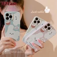 WFCase เคสสำหรับ iPhone 14 Pro Max Plus 13 Pro Max 12 Pro Max 11 Pro Max กระต่ายน้อยน่ารักเคสโทรศัพท์เจลลี่เคสป้องกันกล้องแบบเต็มรูปแบบ