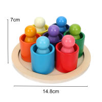 Wooden Rainbow Stacker Wooden Rainbow Blocks Wooden Stacking Toys Montessori Educational Toy for Kids Baby Toys