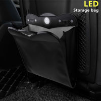 Car trash can double-layer waterproof padded trash can storage box multi-functional for Tesla model 3 y s x Car Accessories