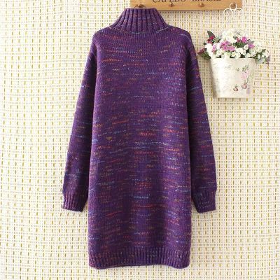 Turtleneck Sweaters Plus Size Women New Spring Autumn Casual Knitting Long Sweaters 3XL 4XL KKFY334
