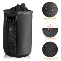 Waterproof Camera Lens Bag Drawstring Bag Compatible For Canon Sony Nikon DSLR Camera S M L XL Size Lens Barrel Sleeve With Hook