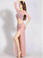 สีทึบ Bellydance เครื่องแต่งกาย Professional อาหรับเต้นรำเสื้อผ้าผู้หญิงละตินแยกฮาโลวีนผู้ใหญ่ Jazz Drawstring Urban Suit